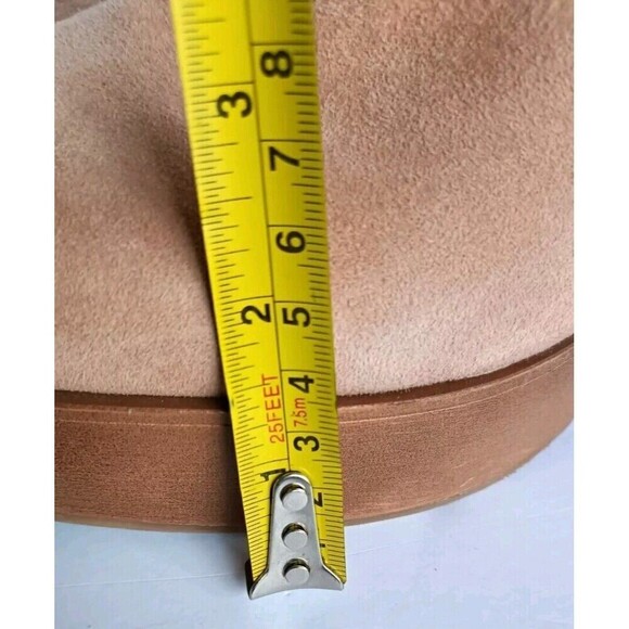 Vince Camuto Rafella Ankle Boots Sz 8 Tan Latte Block Heel Platform Fur Lined - Picture 11 of 13